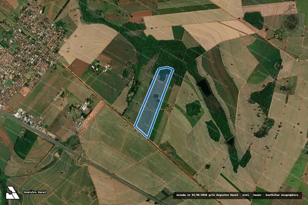 Imagem de satélite de SÍTIO ONÇA PINTADA - SITIO_ONCA_PINTADA em Coroados - SP