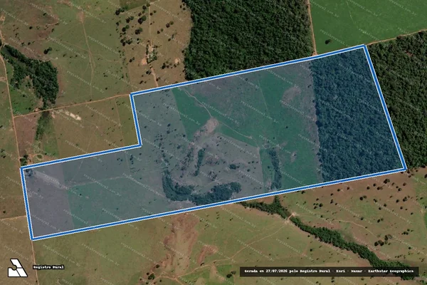 Imagem de satélite de Fazenda Butiá - Parcela 1 em Juína - MT