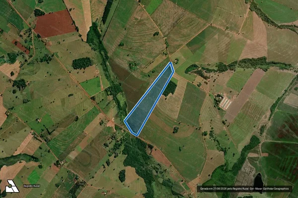 Imagem de satélite de LOTE 56 DA GLEBA 01 - SITIO BELA VISTA - Parte 1 em Mundo Novo - MS