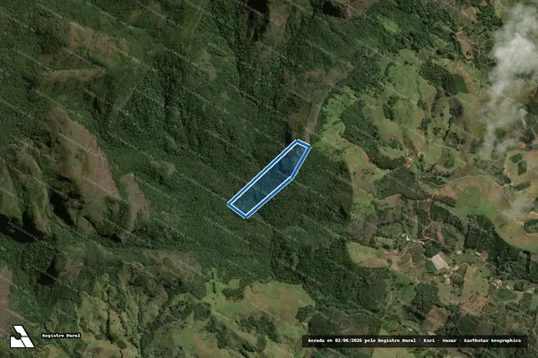 Imagem de satélite de Fazenda Ararica - Gleba 09 em Fervedouro - MG