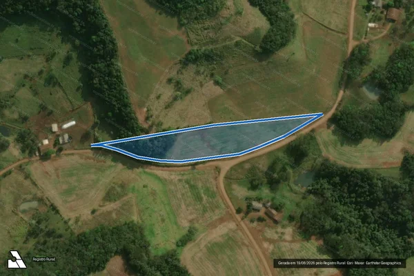 Imagem de satélite de LOTE RURAL N 176 GLEBA 01 DO IMÓVEL TRACUTINGA - Parte 2 em Dionísio Cerqueira - SC