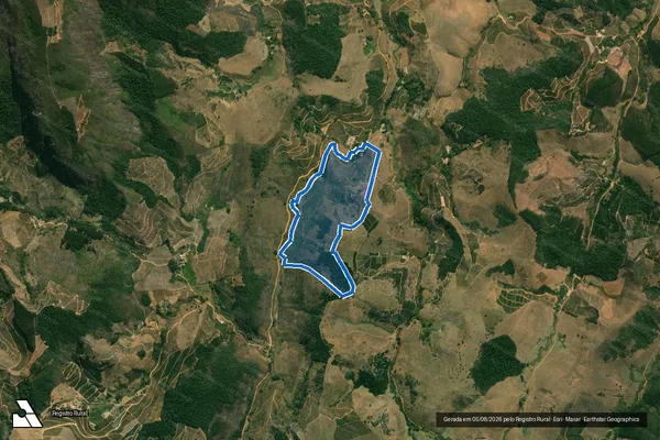 Imagem de satélite de Sítio Gaivota - Parte 1 em Afonso Cláudio - ES