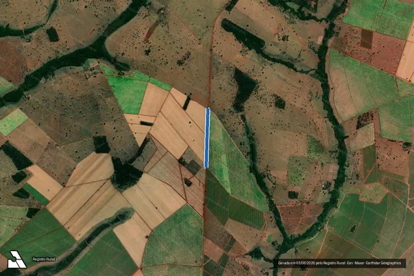 Imagem de satélite de Fazenda Cerradão, com denominação especial de Fazenda Quineira - Gleba 02 em Frutal - MG