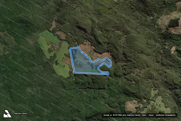 Imagem de satélite de Fazenda Proencio II - Parcela 1 em Calmon - SC