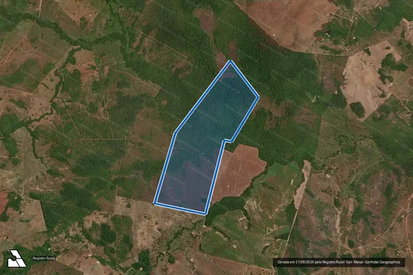 Imagem de satélite de FAZENDA NOSSA SENHORA DA GUIA - Gleba PARTE 2 em Conceição do Araguaia - PA