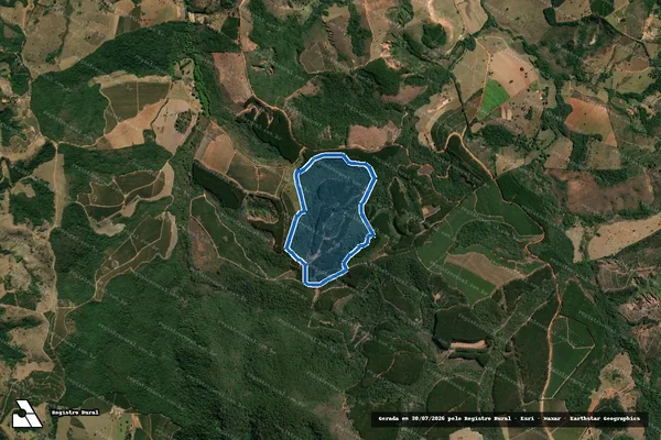 Imagem de satélite de Fazenda Palmital - Parte 1 em Santo Antônio do Amparo - MG