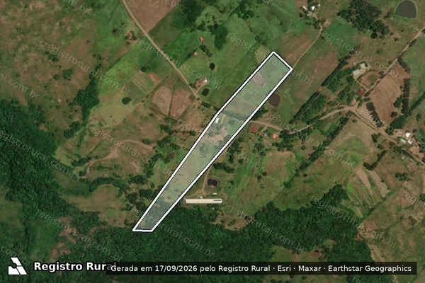 Imagem de satélite de LOTE RURAL  Nº  14  DA 6ª SECÇÃO BUGRE - Parte 2 em Porto Vera Cruz - RS