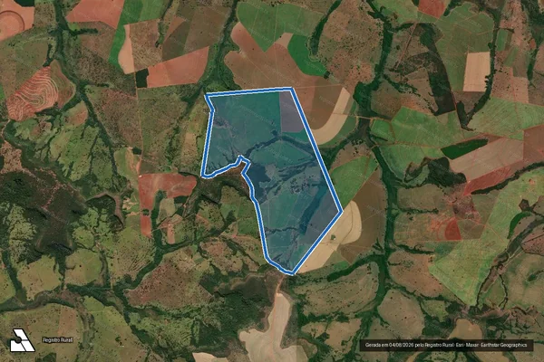 Imagem de satélite de Fazenda Areias de Baixo - Parcela 1 em Comendador Gomes - MG