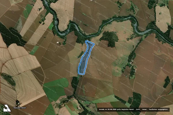 Imagem de satélite de Fazenda Buriti - Parcela 1 em Santa Cruz do Rio Pardo - SP