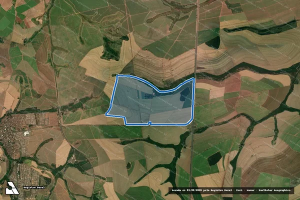 Imagem de satélite de Fazenda Santo Antonio da Estiva - Parcela 1 em Dobrada - SP