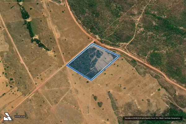 Imagem de satélite de Fazenda Córrego do Mato - Aterro Sanitário do Município de São Salvador do Tocantins, matrícula 1343 em São Salvador do Tocantins - TO