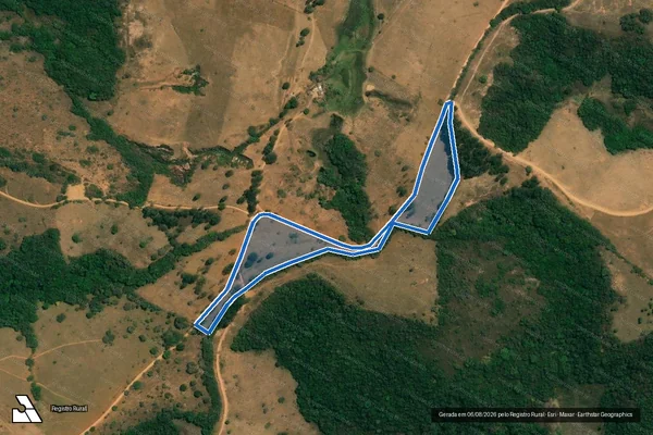 Imagem de satélite de FAZENDA CAMPO DE FORA  - GLEBA 04 em Conceição da Barra de Minas - MG
