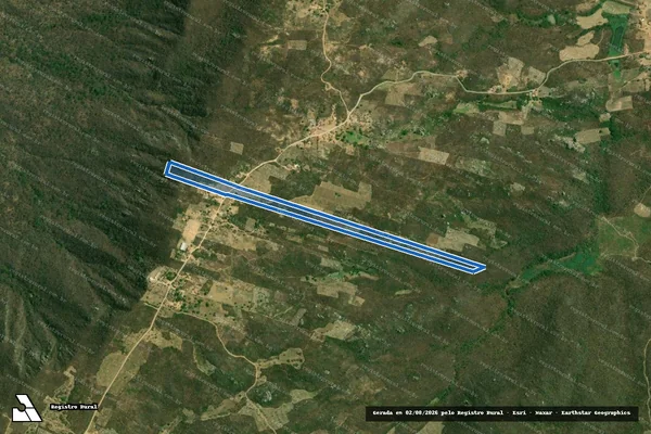Imagem de satélite de SITIO CARVAO ? LOTE 1365 - Parte 1 em Pereiro - CE