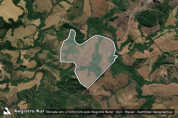 Imagem de satélite de Fazenda Campo do Faria - PARCELA 01 em Carmo da Cachoeira - MG
