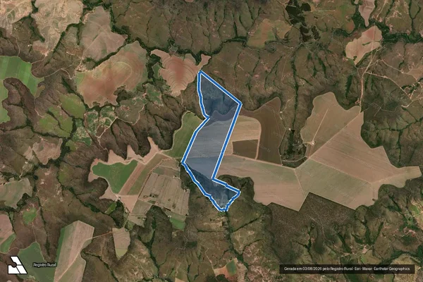 Imagem de satélite de FAZENDA FETAL Lugar Denominado MANGA - 001 em Buritis - MG