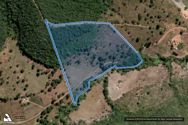 Imagem de satélite de Fazenda Ribeirão da Pedra - Parte 2 em Novo Cruzeiro - MG