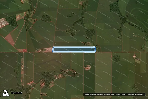 Imagem de satélite de Lote Rural n° 28, Integrante da 2ª Parte do 30° Per. Faz. Britânia - Parte 1 em Toledo - PR