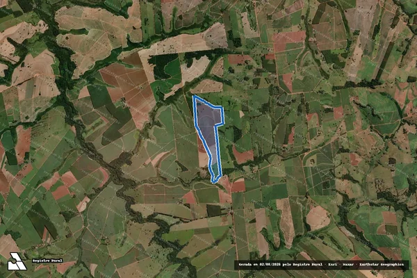 Imagem de satélite de Fazenda São João - Parte 02 em Monte Aprazível - SP