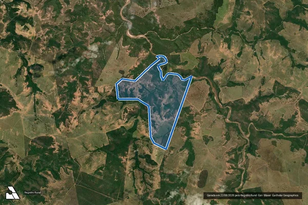 Imagem de satélite de FAZENDA CARANDAZINHO - Parte 1 em Camapuã - MS