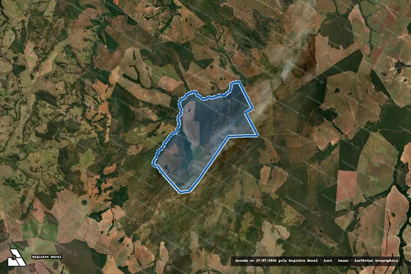 Imagem de satélite de FAZENDA SAO DOMIMGOS L-D OLHO DAGUA OU COURO DO CERVO / 001 em Paraúna - GO