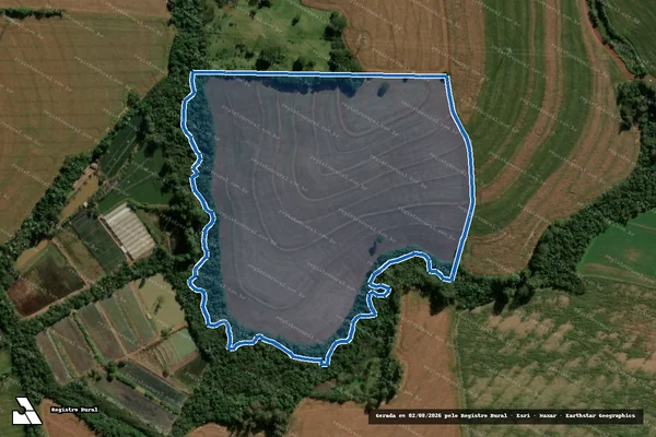 Imagem de satélite de Lote rural n° 86, da Gleba Rio Cascavel 1ª Parte, do Imóvel Fazenda Andrada - Parcela 1 em Cascavel - PR