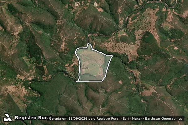 Imagem de satélite de Fazenda Gangorras ? Tabuleiro do Firmino - Grota da Lombeira - Fazenda Gangorras ? Tabuleiro do Firmino ? Grota da Lomebira em Carbonita - MG