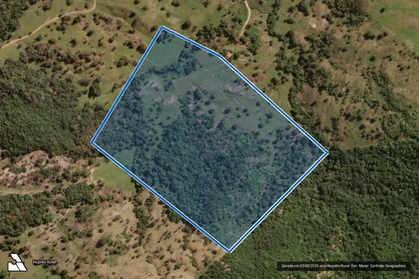 Imagem de satélite de FAZENDA SERTANEJO - 001 em Rubiataba - GO