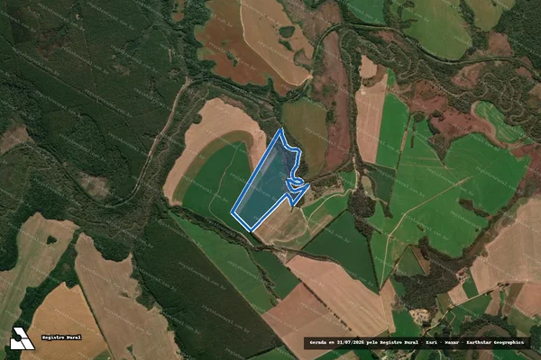 Imagem de satélite de Fazenda Paredão - Parcela 1 em Ipiranga - PR