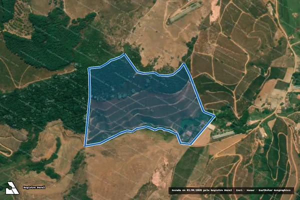 Imagem de satélite de Fazenda Rancho - Parcela 1 em Ervália - MG