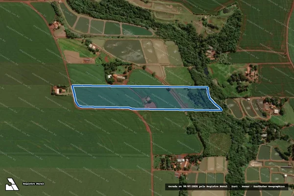 Imagem de satélite de PARTE SUDESTE DO LOTE RURAL Nº 160 - Parte 1 em Maripá - PR