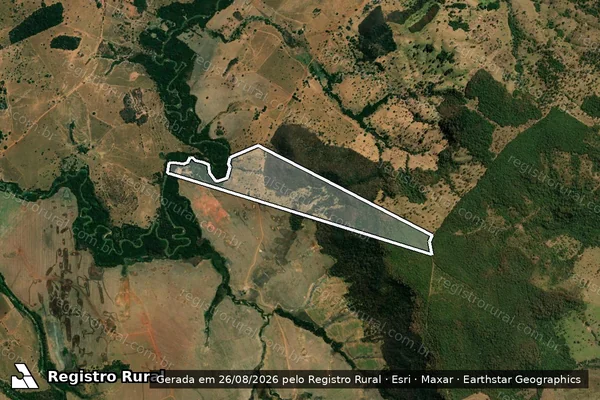 Imagem de satélite de FAZENDA FRONTEIRAS - Parcela 1 em Sanclerlândia - GO