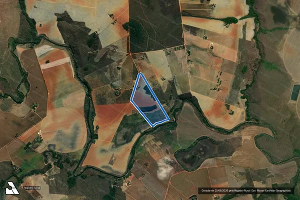 Imagem de satélite de P.A. NOVA CALIFORNIA -LOTE 26 - Parte 1 em Unaí - MG