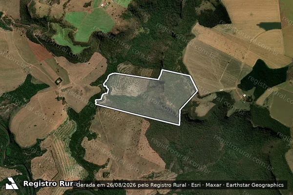 Imagem de satélite de Fazenda Bom Jardim das Perobas em Serranópolis - GO