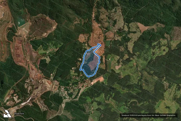 Imagem de satélite de FAZENDA SAMAMBAIA - RANCHO DA GOIABADA - Parcela 1 em Brumadinho - MG