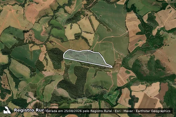 Imagem de satélite de Fazenda São Gabriel - Fazenda São Gabriel em Cambuquira - MG