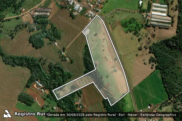 Imagem de satélite de LOTE 120, DA GLEBA ENTRE RIOS 2° PARTE SECÇÃO "C" - PARTE 02 em Itapejara d'Oeste - PR