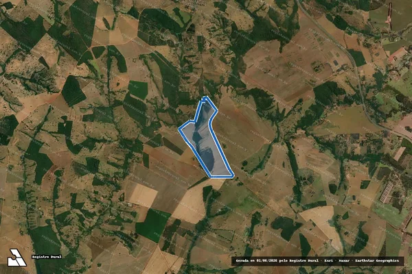 Imagem de satélite de Fazenda Agro Industrial Brasil - Parcela 1 em Bela Vista de Goiás - GO