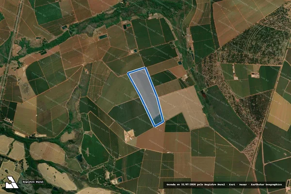 Imagem de satélite de Fazenda Santa Bárbara - Parcela 1 em Monte Carmelo - MG