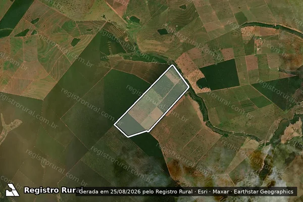 Imagem de satélite de Fazenda Santa Cecília A - Fazenda Santa B ? Fazenda Boa Esperança  - Gleba A em Ribas do Rio Pardo - MS