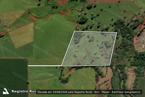 Imagem de satélite de Lote Rural 369-A4-B, da Gleba 14, do Imóvel Guairacá - Parcela B em Itaipulândia - PR