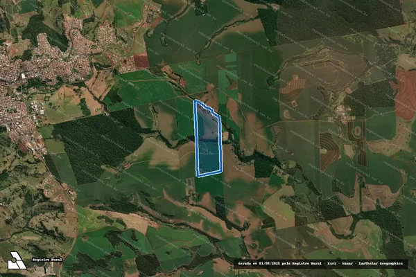 Imagem de satélite de FAZENDA SANTO ANTONIO - Matrícula 8.343 em Cornélio Procópio - PR