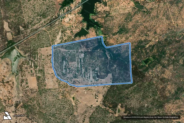Imagem de satélite de SITIO ANGOLA - GLEBA 01 em São Mamede - PB
