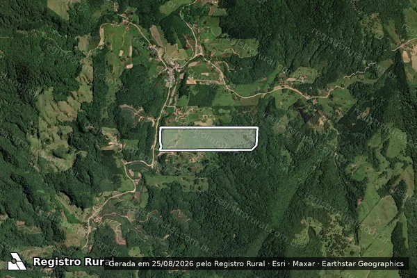 Imagem de satélite de Fazenda - Parcela 01 em Rio dos Cedros - SC