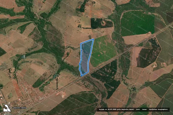 Imagem de satélite de Fazenda Ipanema - Parte 2 em Prata - MG