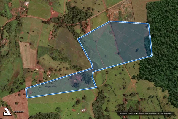 Imagem de satélite de FAZENDA SANTA ROSA - Gleba B em Santa Rosa de Goiás - GO