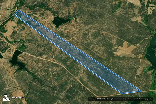 Imagem de satélite de FAZENDA SANTA CLARA - PARCELA 02 em Riacho da Cruz - RN
