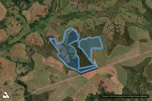 Imagem de satélite de FAZENDA AREIAS DE CIMA ? PARCELA 02 - 01 em Comendador Gomes - MG