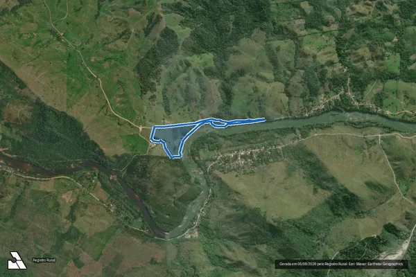 Imagem de satélite de Fazenda Santa Marina Gleba A - PARTE 1 em Itaoca - SP