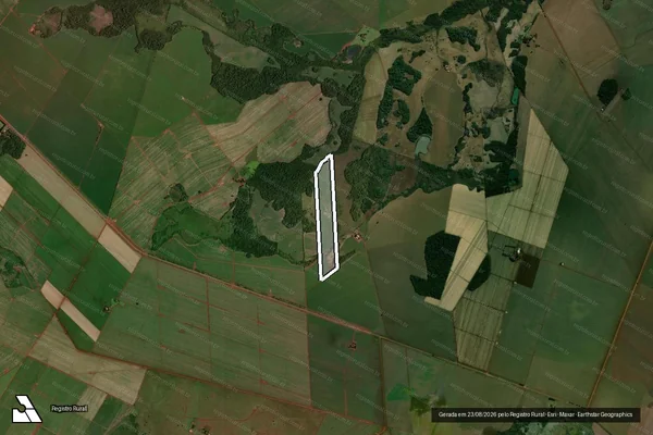 Imagem de satélite de Chácara 3 irmãos - Parte 1 em Rio Brilhante - MS