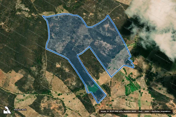 Imagem de satélite de SITIO SERRA BRANCA - Parte 1 em Juru - PB